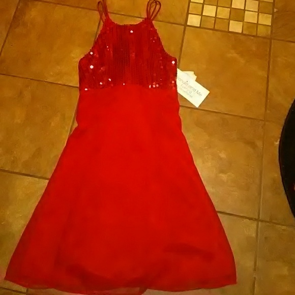 NWT Women's Sequined Halter Evening Dress - Picture 1 of 8